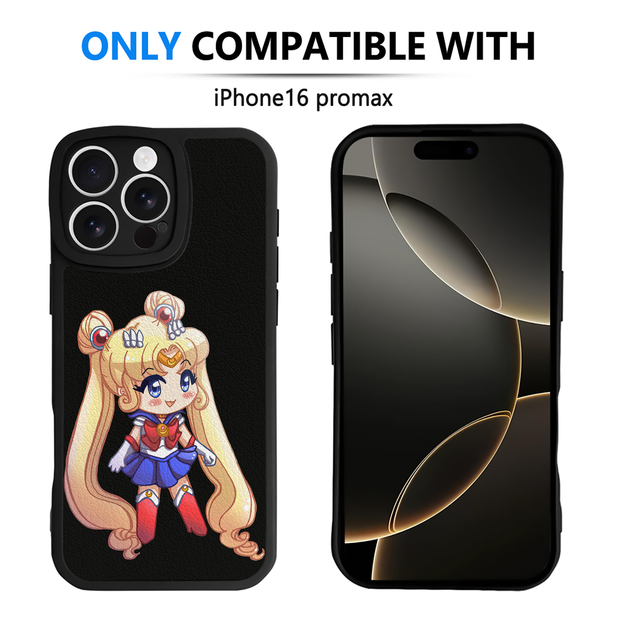 （画像用） 美少女戦士セーラームーン 月野 うさぎ つきの うさぎ Sailor Moon Tsukino Usagi 【iPhone 16シリーズ対応】シリコンスマホケース（レザー調） 材質：シリコン